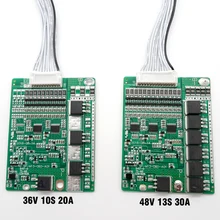 3,6 V/3,7 V литий-ионный аккумулятор 10S 36V 20A и 13S 48V 30A BMS, для 36V 20Ah или 48V 30Ah комплект литий-ионный батарей, с функцией баланса