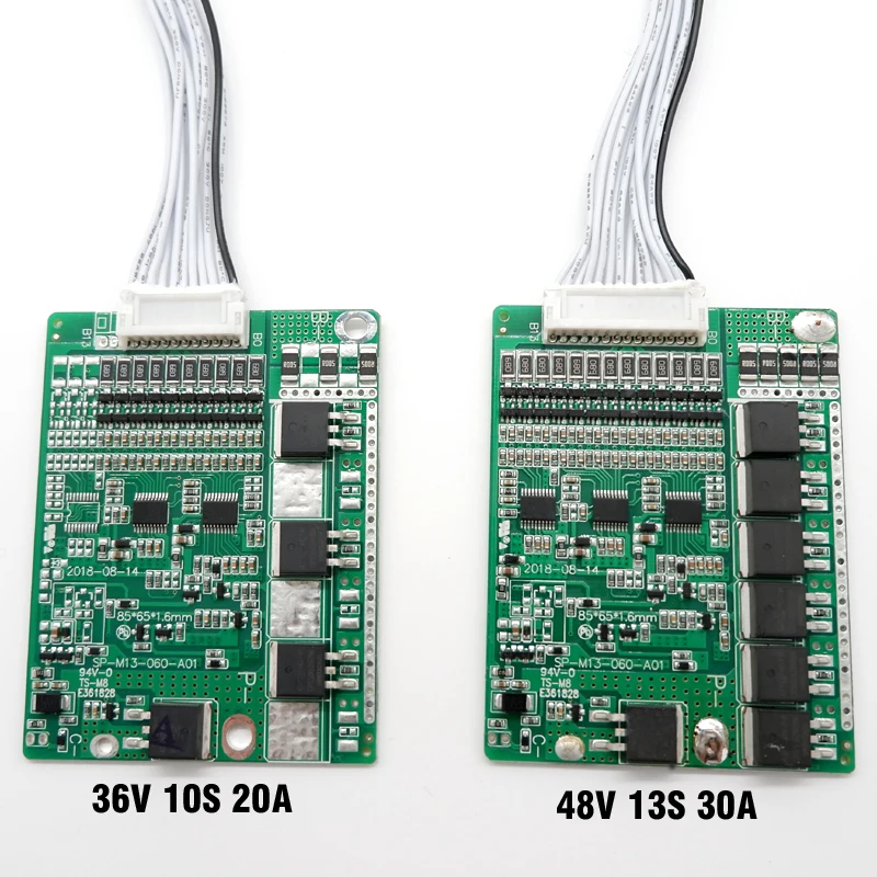 Литий ионная ячейка 10S 36V 20A и 13S 48V 30A BMS 3 6 V 20Ah или 30Ah с функцией
