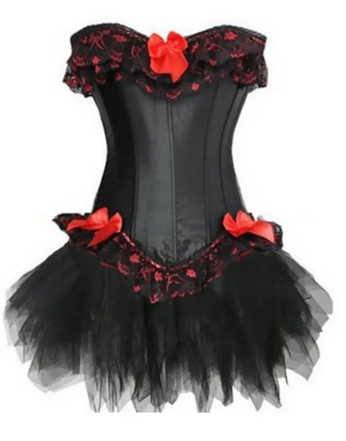 Модное женское готическое винтажное кружевное платье с корсетом, мини юбка-пачка, Клубная одежда на Хеллоуин, костюм, плюс размер, готическое бюстье