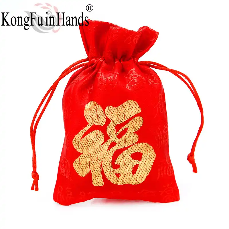 Jewelry Pouches Small Accessory Packaging Display Fabric Drawstring Bag Red Vintage Chinese Lucky Word Fu Pouch Coins Bags Jewelry Pouch Accessory Packagingdisplay Bag Aliexpress