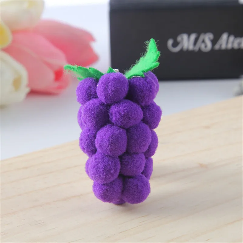 Cute Fruit Vegatable Plush Pendants Toys Lovely Plants Fruits Key Bag Pendants Peluche Dolls 12pcs  (17)