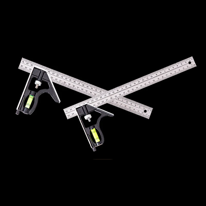 30cm Corner Ruler Adjustable Marker Needle Multi-functional Angle Ruler Woodworking Construction Measuring Tools