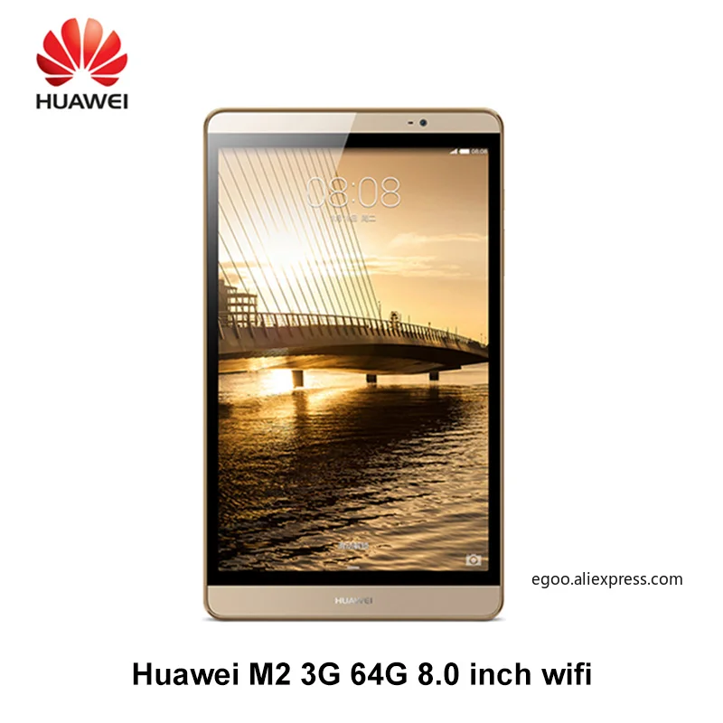 Планшетный ПК Huawei Mediapad M2 8 дюймов 2 0 ГГц Восьмиядерный 3 ГБ ОЗУ 64 Гб ПЗУ Wi Fi 4800 мАч IPS