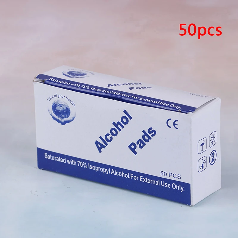

50pcs/lot Disposable Alcohol Cleaning Cloth Wet Tissue Wipe Anti Lens Glasses Polishing