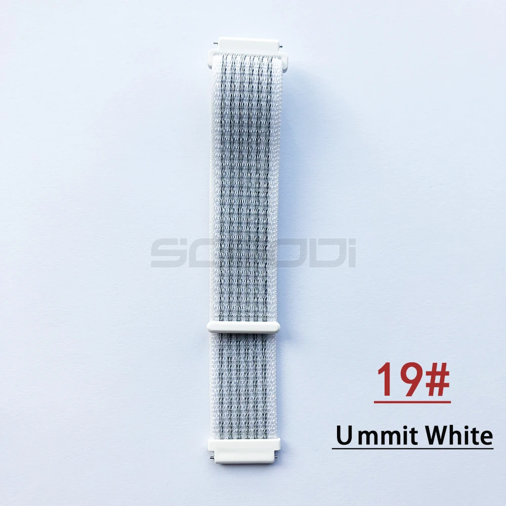 Новинка, 20 мм, нейлоновый тканый ремешок для Xiaomi Huami Amazfit Bip BIT Lite, Молодежные Смарт-часы, носимый браслет, ремешок для часов Amazfit - Цвет: Ummit Whtie