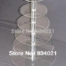 Заказные 6 ярусов акриловый Свадебный кекс подставки для пирога/прозрачное оргстекло торт стенд Fittingsss вечерние украшения