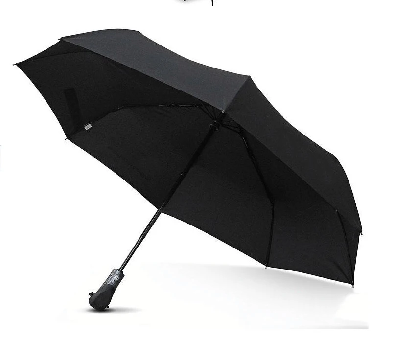 Big Fashion Business Windproof Automatic Umbrella Male Black Parasol