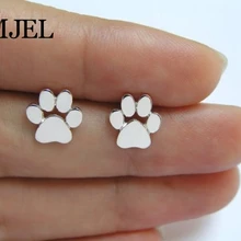 Smjel Новая мода крошечный милый мопс Серьги для Для женщин Кот и собака paw Серьги-гвоздики 10pcs-s124