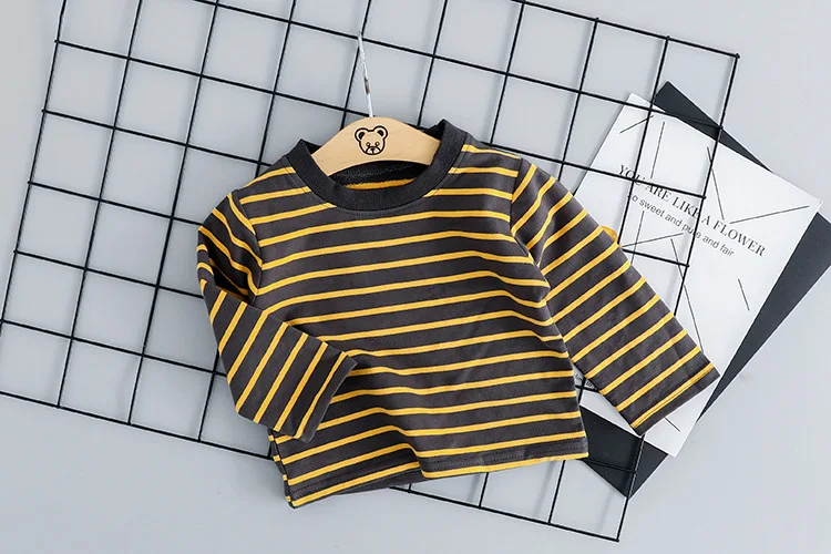 Одежда для новорожденных, roupa infantil Bebek, костюм с подтяжками для мальчиков и девочек 0-3 лет, полосатый Весенний костюм из двух предметов для девочек