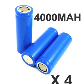 

4pcs 3.7v ICR 26650 rechargeable lithium ion battery cell 4000MAH for LED flashlight torch and speaker