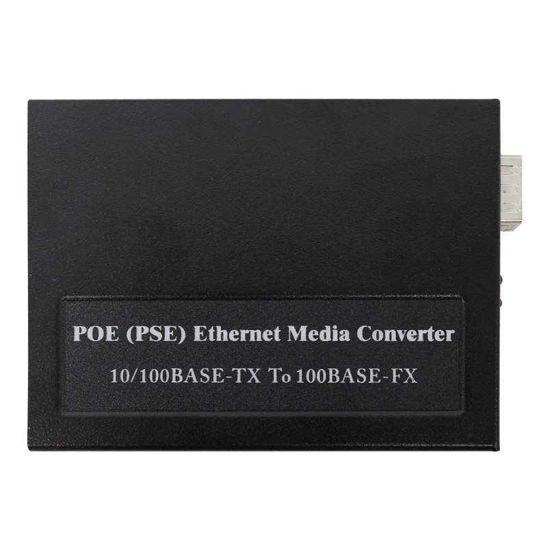 POE (PSE) Ethernet медиа-конвертер 10/100Base-TX до 100Base-FX