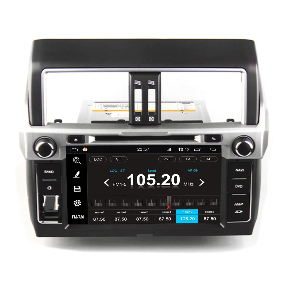 Discount RoverOne Android 8.0 For Toyota Prado 2014 2015 Car Multimedia Player Radio Stereo DVD GPS Navigation Sat Navi PhoneLink 2
