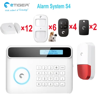 

Door open and human movement alarm security system supporting max 50 sensors call alarm&push message