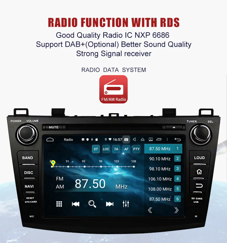 Cheap KANOR Octa Core Android 9.0 4+32g 2din Car Radio For Mazda 3 2010-2012 With Multimedia GPS Navigator WIFI Radio Cassette Recorde 3