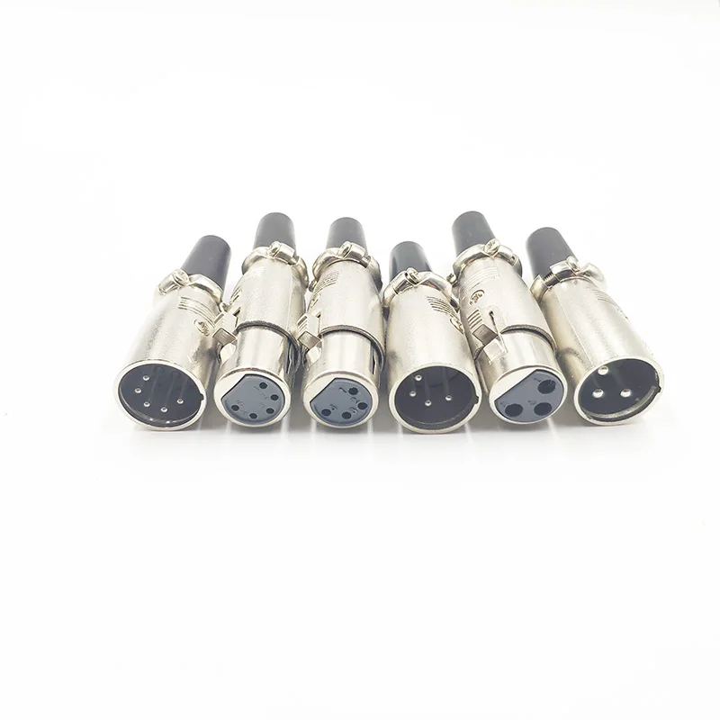 3P 4P 5P Japan style XLR Microphone Audio Plug 3/4/5 Pin Male Female Connector Cannon Mic Microphone XLR Cable Terminals