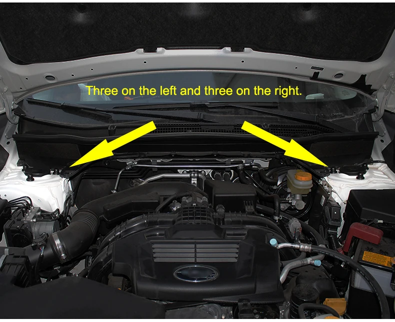 QHCP 6 шт./компл. ABS амортизатор пылезащитный винт крышка вала чехол Защитные гайки крышка подходит для Subaru Forester стайлинга автомобилей