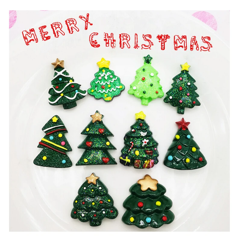 

CCINEE 1PCS Resin Christmas Tree For DIY Micro Landscape Material Resin Accessories