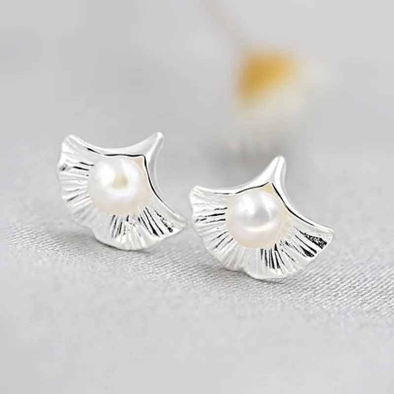 Серьги пусеты с имитацией жемчуга элегантные женские серьги