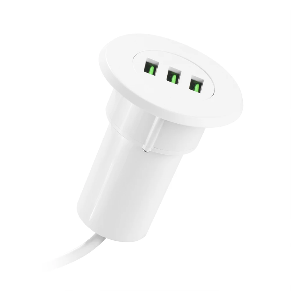 Портативное зарядное устройство с тремя USB портами втулка для настольного