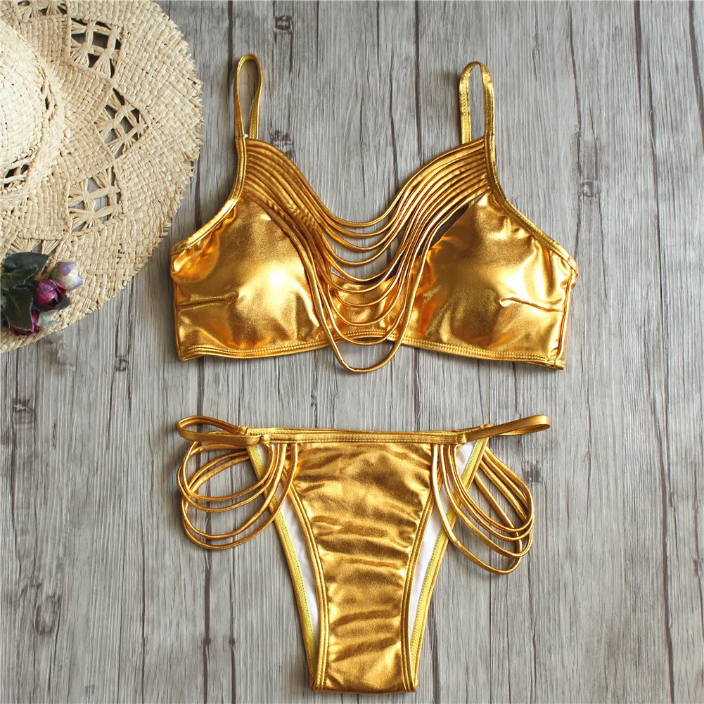 

Thong Bikini 2018 Sexy Swimwear Women Swimsuit Cut Out Brazilian Bikini Set Bandage Beach Wear Swimwear Female Bathing Suit