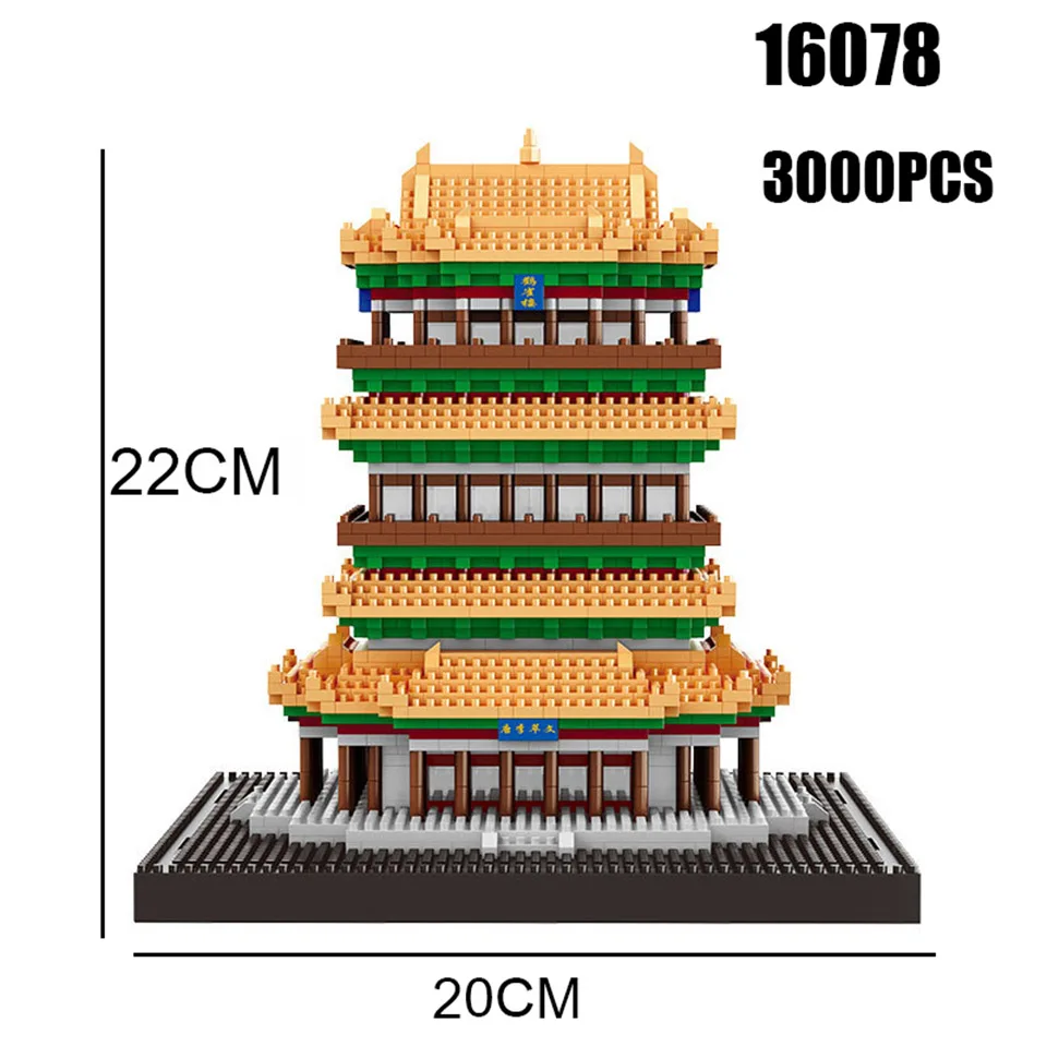 Здания строительный блок Биг Бен тадж махал архитектура 3D модель игрушки кирпич город серии детские игрушки подарки - Цвет: 16078