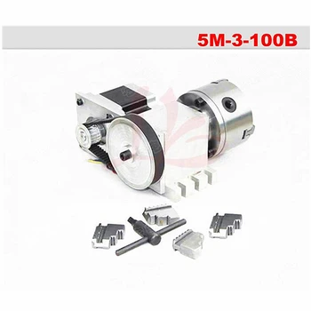 

100mm chuck CNC cutting dividing head Rotary axis for mini wood router