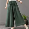 Pantalon style style bohémien à jambes larges pour femme, jupe, mode, grande taille, M- 6XL, 7XL, coton et lin, été 2022 ► Photo 1/6