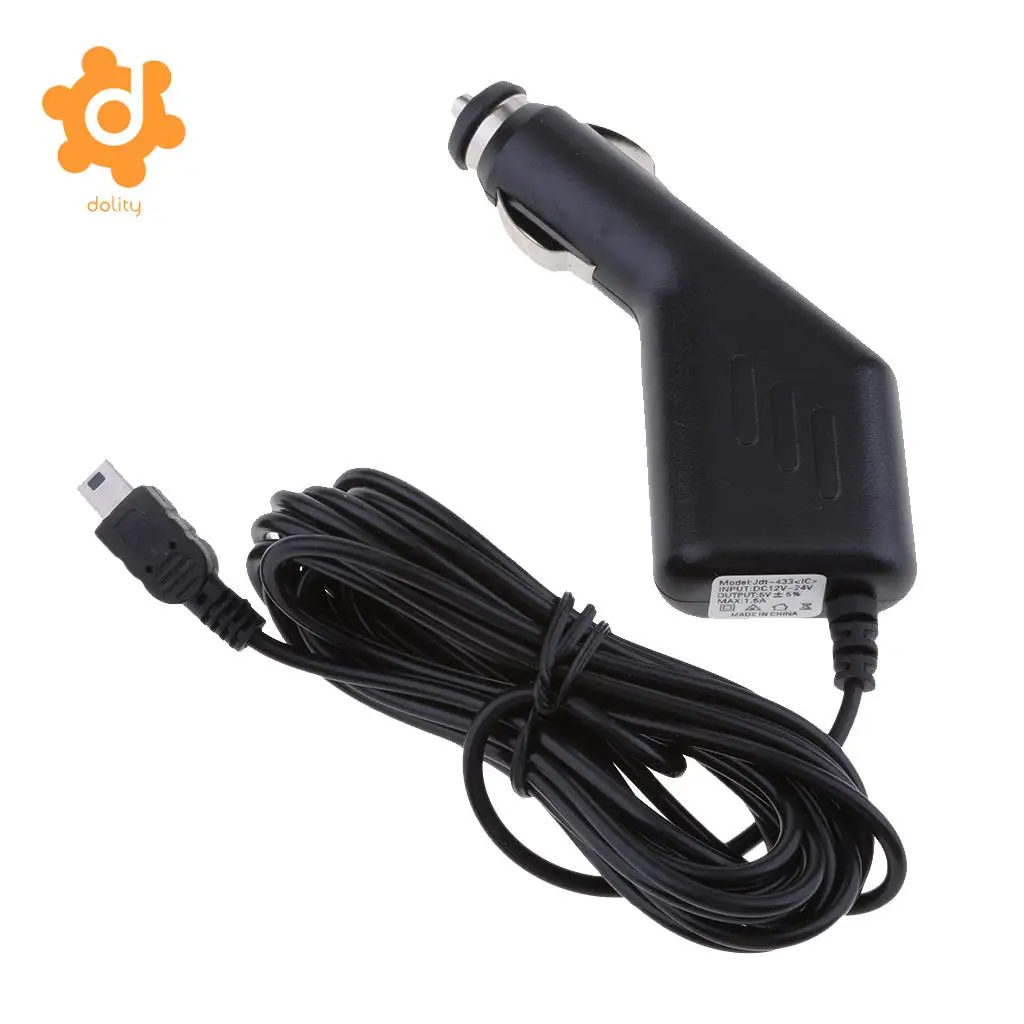dolity USB Car Charger 5V 1.5A Cable 12-24V Mini USB GPS DVR Charging Car Van Truck