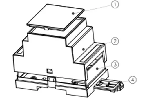 Распределительная коробка на din-рейку, пластиковая(1 шт.) 53*87*60 мм, корпус электронного прибора, проектная коробка для Diy корпуса