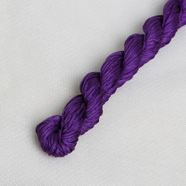24 м китайский узел Макраме Веревка проволочный Корд с резьбой для DIY ожерелье браслет плетеная веревка многоцветная на выбор - Цвет: Purple