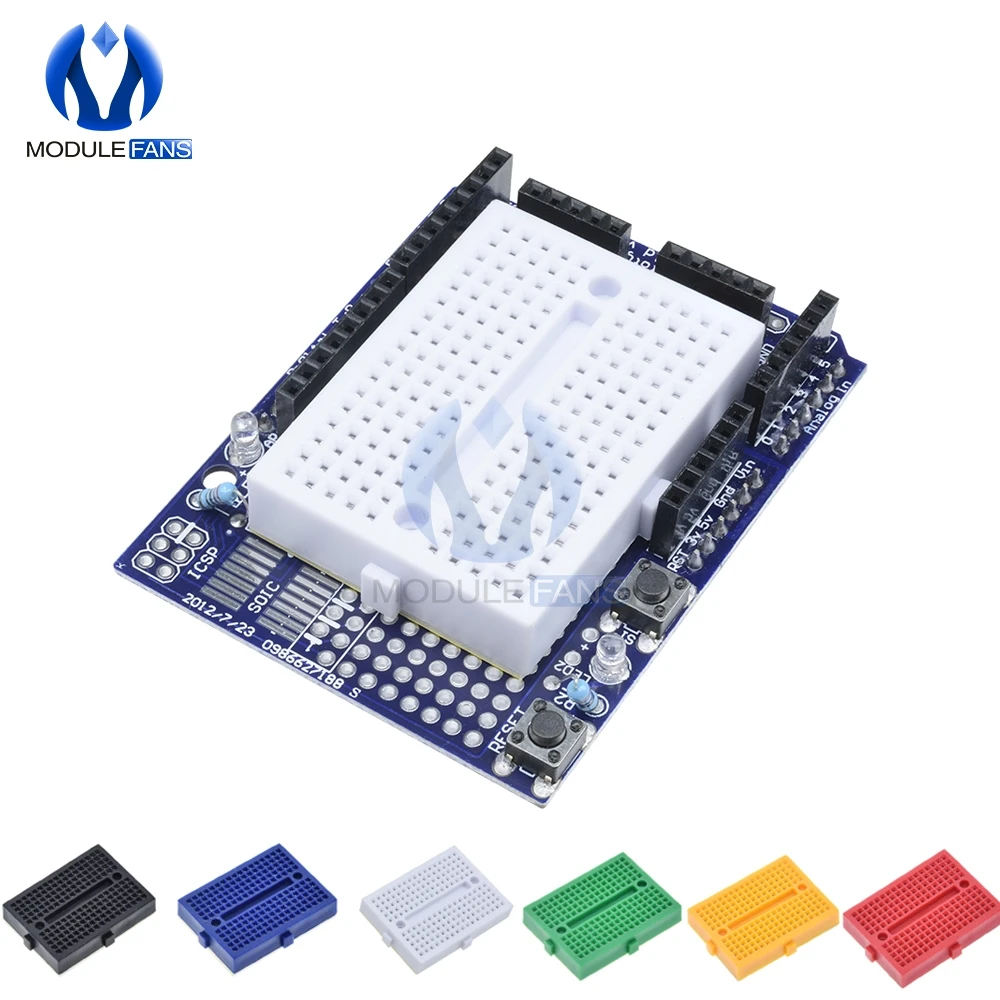 

Proto Shield Prototype Expansion Board SYB-170 Mini Solderless Breadboard For Arduino UNO R3 ATMEGA328P MEGA328 ProtoShield One