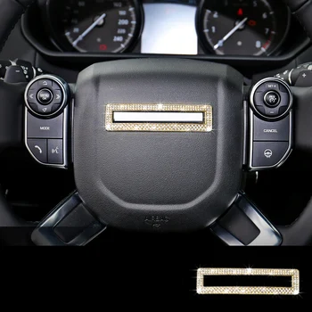 

Silver / Gold Diamond Style Steering Wheel Logo Decorator Frame Cover Trim For Land Rover Range Rover 2013-2018 & RRS 2014-2018