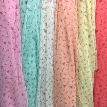 Швейцарский горошек шифон цветочный принт шифон ткань мягкая дышащая DIY платье Блузка ткань