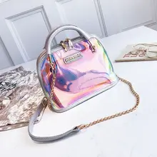 Женская голографическая прозрачная маленькая сумочка, сумка-портфель, сумка-мессенджер из ПВХ, сумка через плечо, сумочка