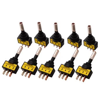 

10pcs 12V 20A Car Red LED Light Toggle Switch 3 Pin SPST ON/OFF Rocker Switches 26*17*62mm For Vehicles Boats RV