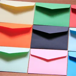 Цветные конверты 11x8 см 13 цветной бумажный конверт 100 шт. банковская карта/членская карта оригинальные конверты