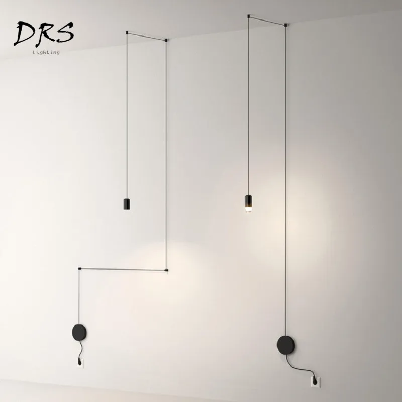 

Geometry Long Line Lustre Pendant Lights Hanging Scandinavian Living Room Luminaire Light Fixture Suspendu Line Pendant Lighting