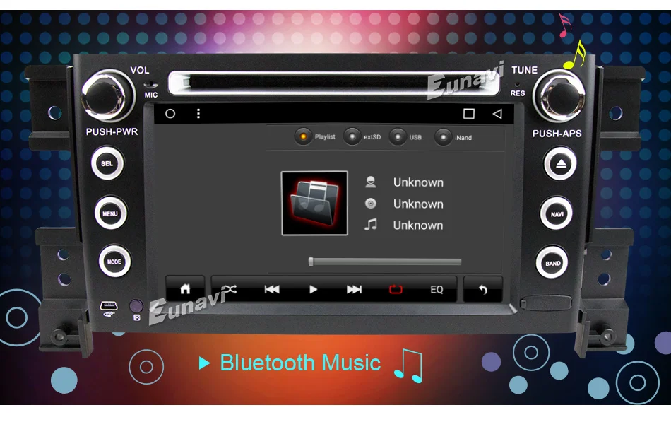 Sale Eunavi 2 Din 7 inch tda7851 Android 8.1 Car Dvd Player For Suzuki Grand Vitara Radio Stereo GPS in dash car pc 1024*600 HD wifi 6