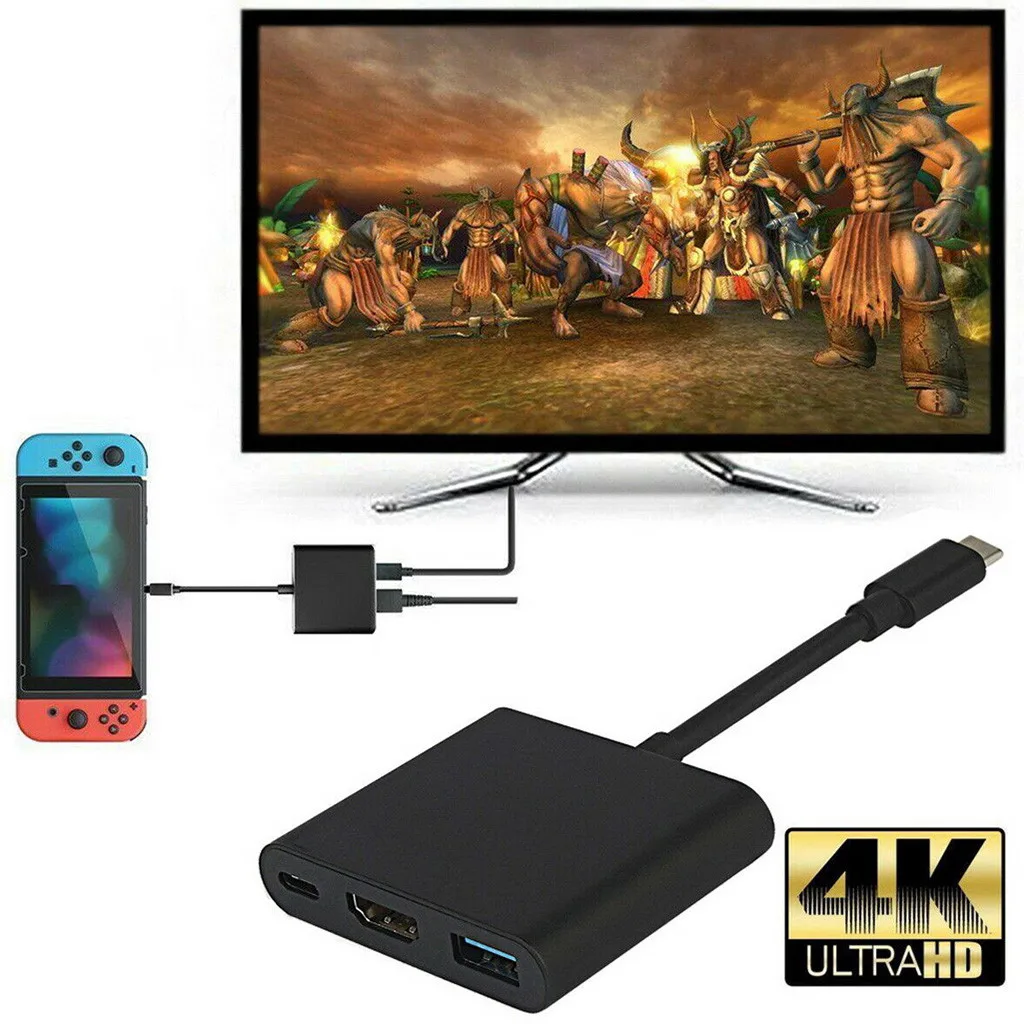Конвертер 1080P 4K HDMI адаптер для переключателя Type C USB на конвертер док кабель 3 1 Тип