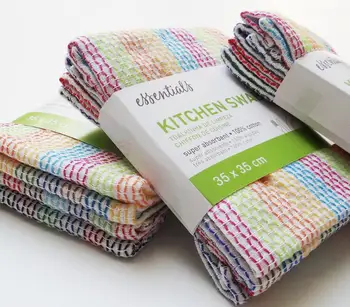

4pcs/pack 100% Cotton Super Absorbent Kitchen Swab Kitchen Towel Kitchen Cleaning Cloths 35cmx35cm