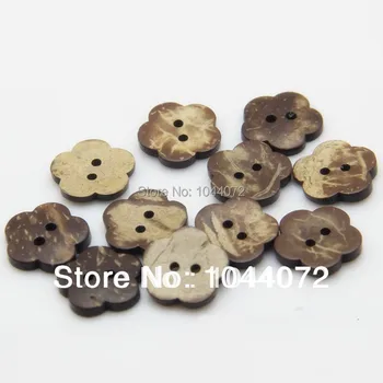 

Free shipping 2 holes 18mm plum blossom coconut buttons for craft buttons for Diy