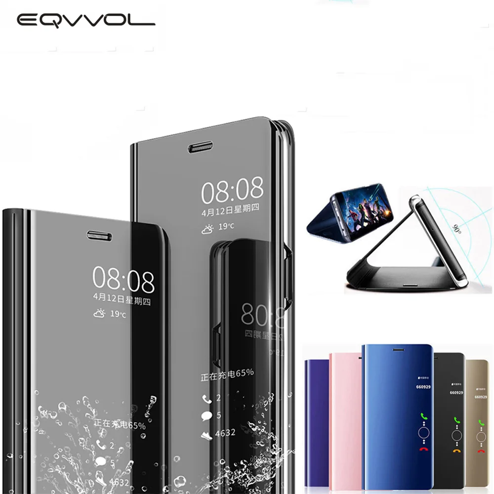 Eqvvol Clear View смарт-Зеркало чехол для телефона Xiaomi Redmi 5 плюс Примечание 5A 4X3 чехлы A1 8 SE