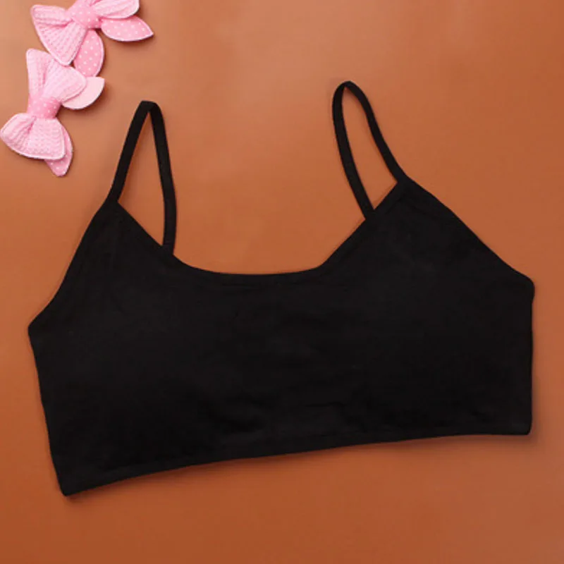 

Cotton Children Bras Young Teenagers Girl student Confortable thin Underwear Summer Narrow Shoulder Strap Bras F0086