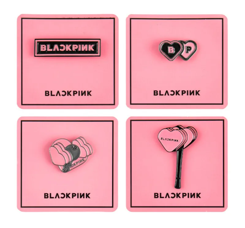 

Kpop BLACKPINK Official Alloy PIN BADGE Concernt Light Stick Same Metal Brooch Cloth Backpack Decor Jewelry Accessories