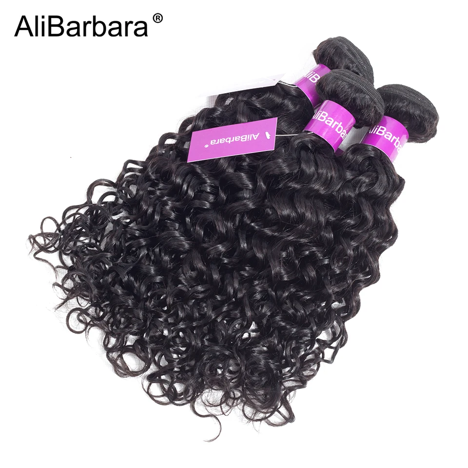 AliBarbara Hair Peruvian Water Wave Bundles Human Hair 3pcs 100% Remy Hair Extension Natural Color 8-28 inch Drop Shipping