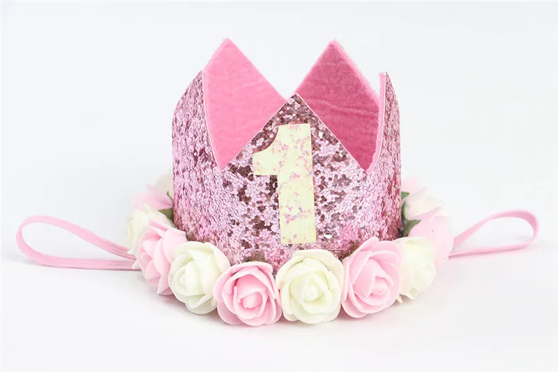 Головные уборы на день рождения декоративная крышка один первый праздничный колпак Принцесса Корона 1-й 2-й 3-й год Номер День рождения украшения Дети