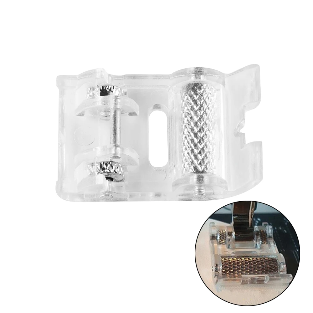 

2pcs Sewing Presser Foot Household Sewing Machine Low Shank Roller Presser Foot Pratical Household Sewing Machine Accessories