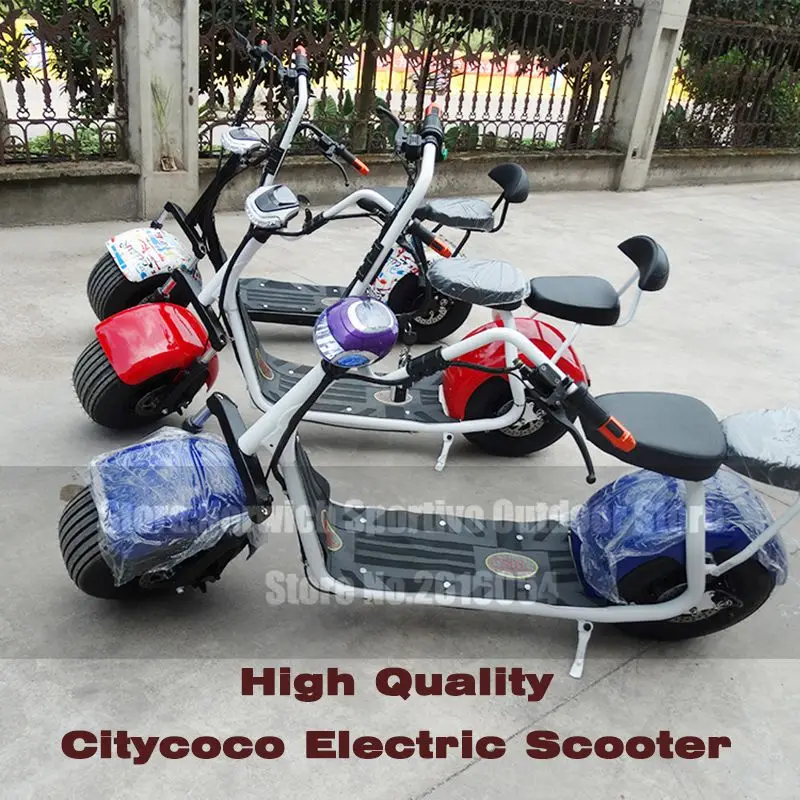 Discount Citycoco Tire 1000W Brushless Motor Two Seats Hydraulic Shock Absorber Adult Neutral Customizable Electric Scooter 11