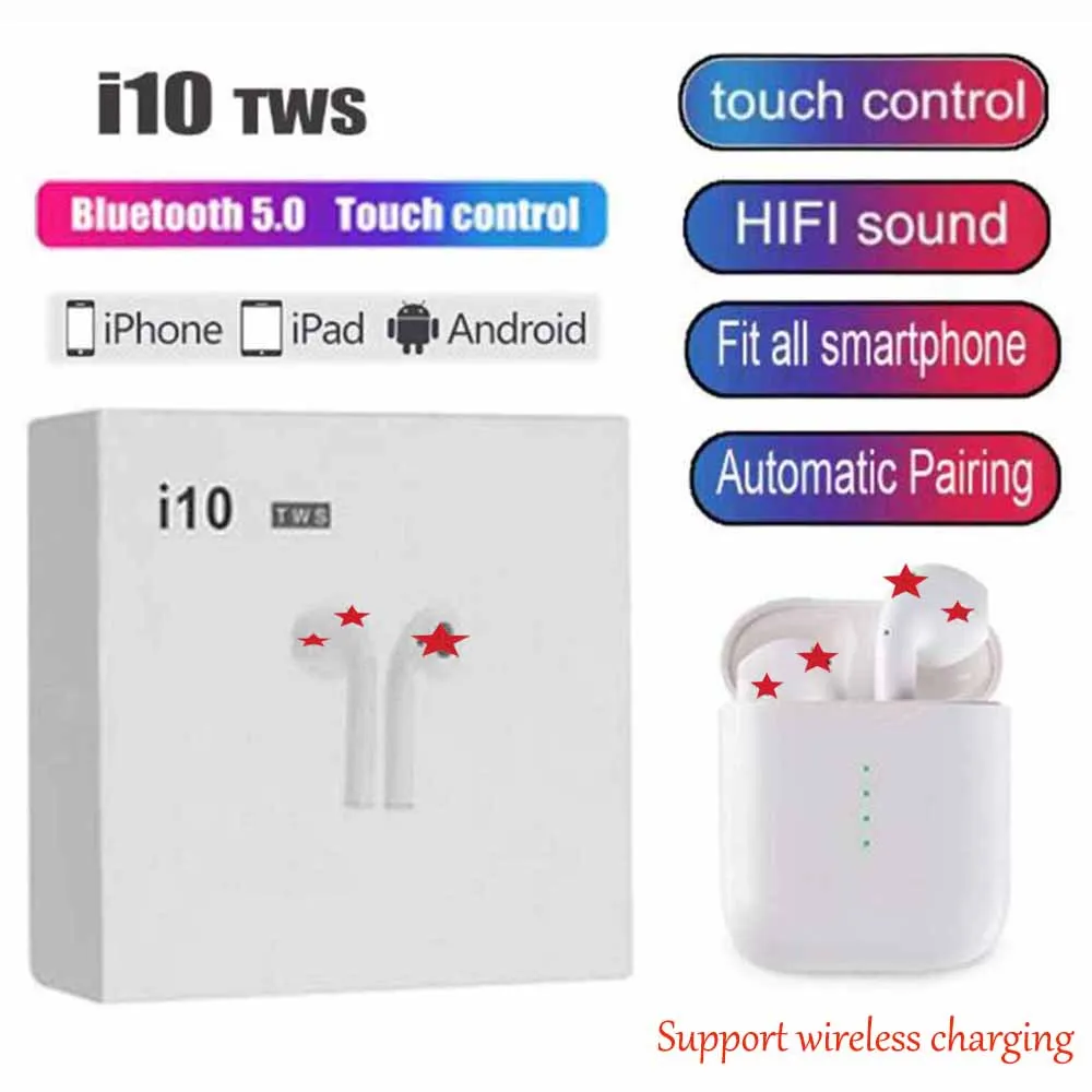 

i10 TWS Wireless 5.0 Bluetooth headset Stereo Bass I10MAX i10XS Earphone for Smartphone