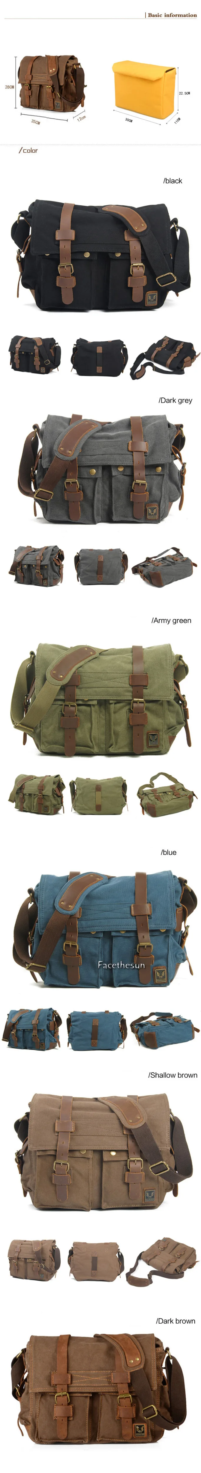 Vintage camera shoulder canvas bag insert MU2138-4